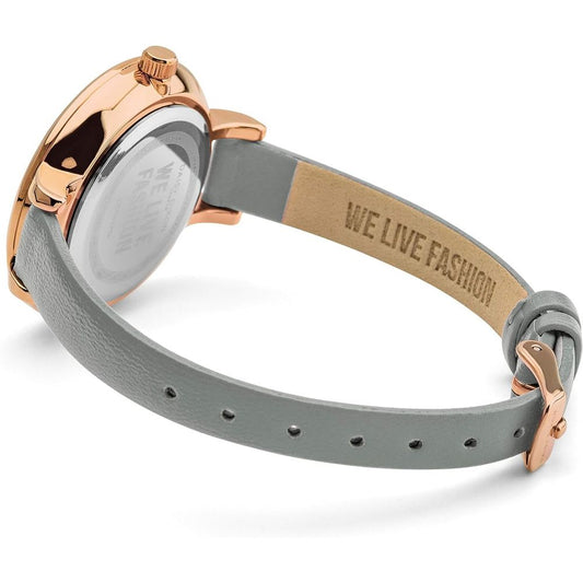 DAISY DIXON Gray Leather Dress Watch