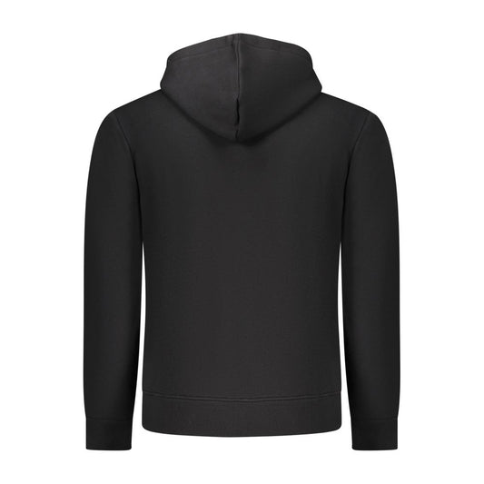 Coveri Moving Black Cotton Men's Hooded Sweatshirt