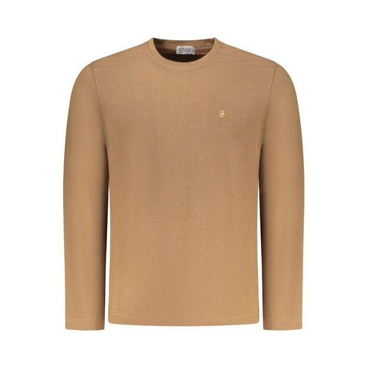 Coveri Moving Brown Cotton T-Shirt