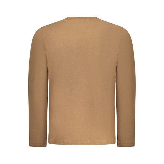 Coveri Moving Brown Cotton T-Shirt