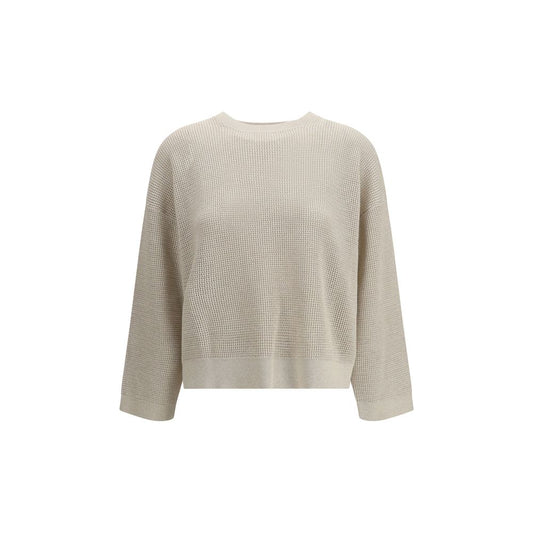 Brunello Cucinelli Beige Cotton Sweatshirt