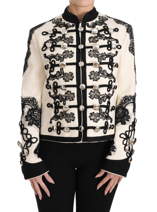 Giacca barocca elegante bianco sporco di Dolce &amp; Gabbana