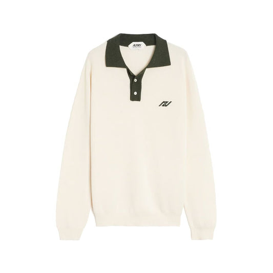 Autry Beige Cotton Polo Shirt
