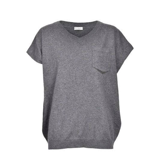 Brunello Cucinelli Gray Cashmere Sweater