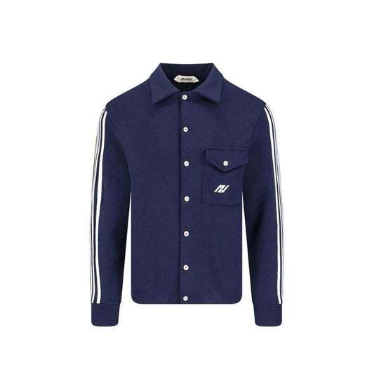 Autry Blue Nylon Cardigan