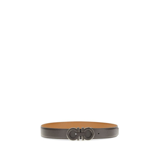Ferragamo Brown Calf Leather Bos Taurus Regular Belt