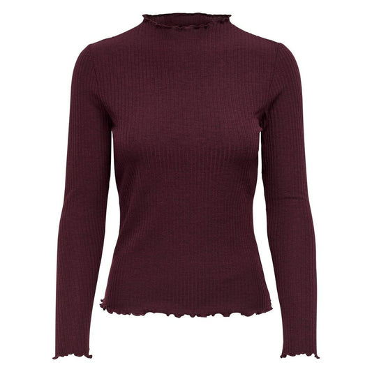 Only Bordeaux Polyester Turtleneck