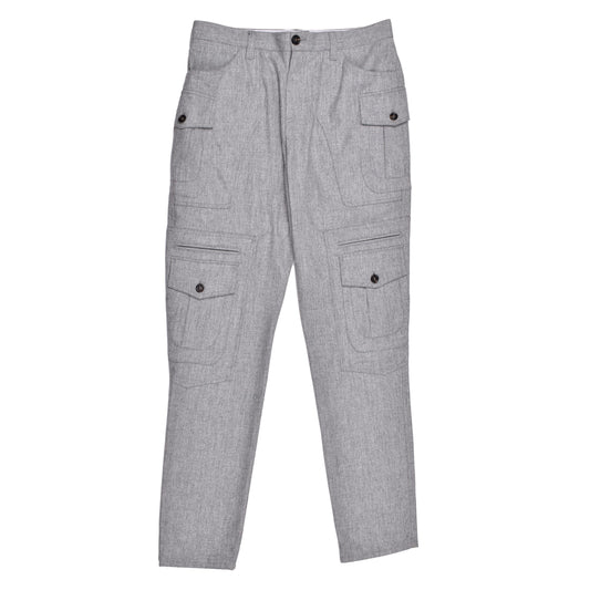 Brunello Cucinelli Pearl Wool Cargo Pants
