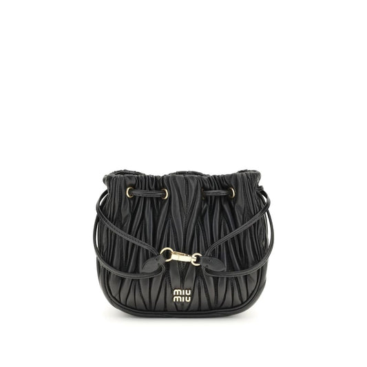Miu Miu Black Calf Leather Bos Taurus Clutch Bag