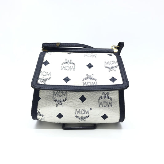 MCM Mini Crossbody Bag White Visetos