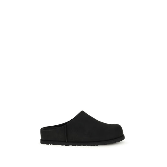 UGG Black Calf Leather Bos Taurus Mules