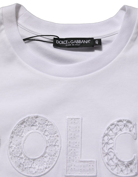 Dolce & Gabbana White Logo Round Neck Sleeveless T-shirt