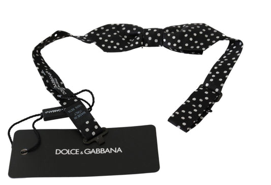 Papillon in seta a pois neri Dolce &amp; Gabbana