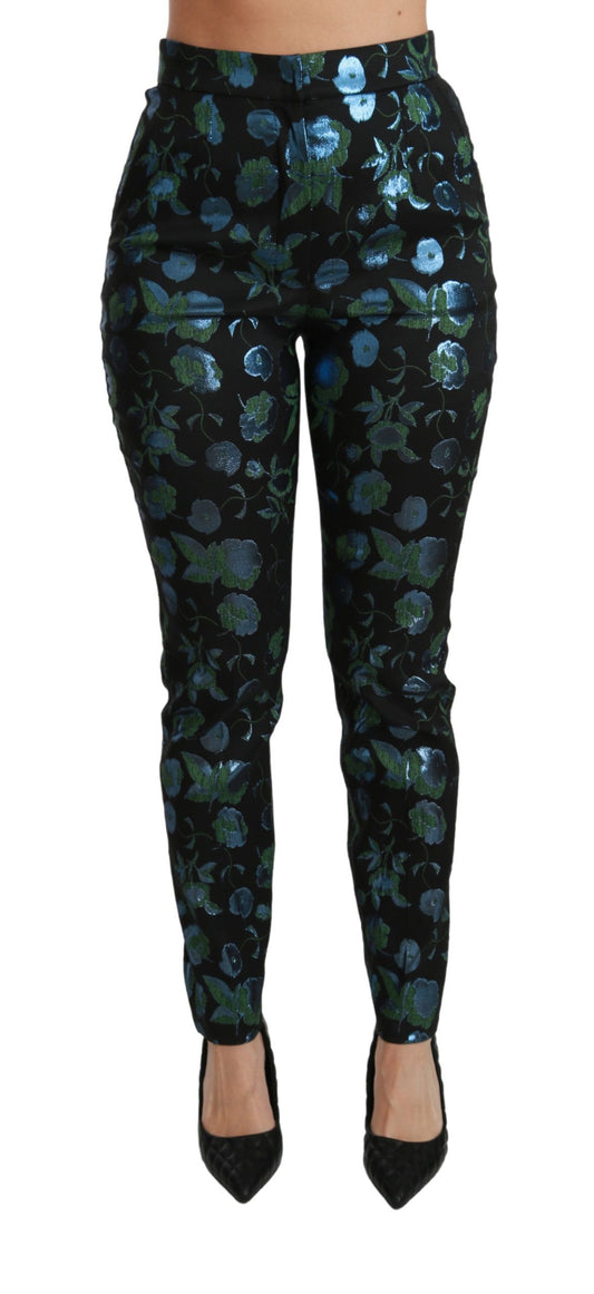 Pantaloni skinny a vita alta con stampa floreale Dolce &amp; Gabbana