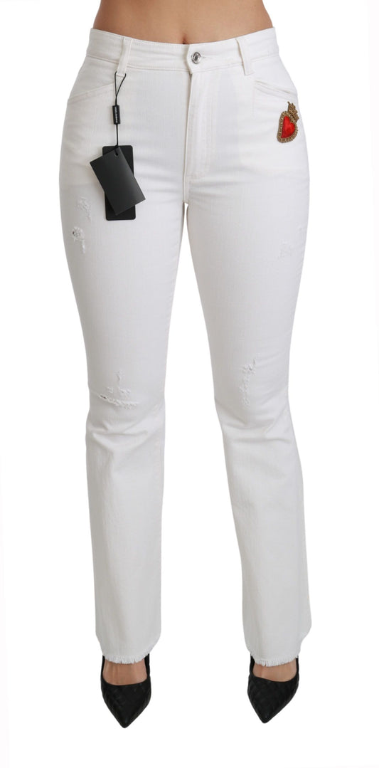 Pantaloni a vita media ricamati Dolce &amp; Gabbana Chic Flared