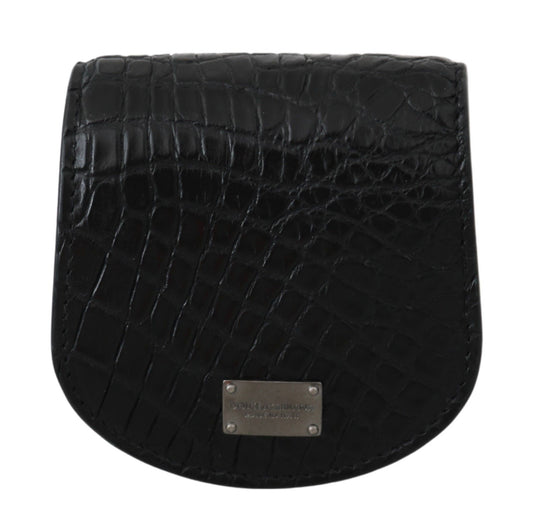 Monedero elegante de cuero negro Dolce &amp; Gabbana