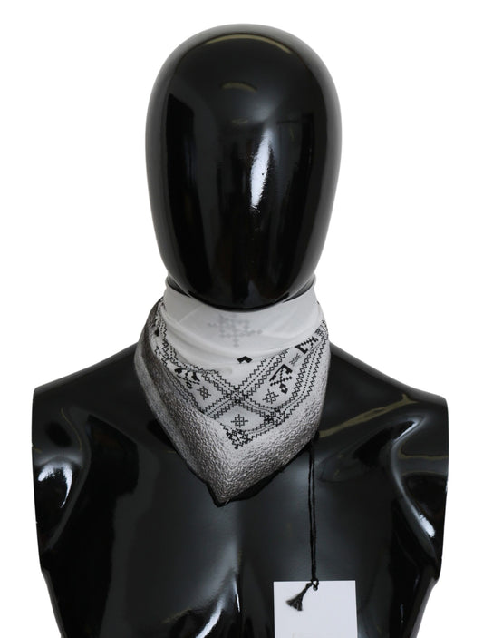Sciarpa da uomo in cotone bianco Chic di Costume National