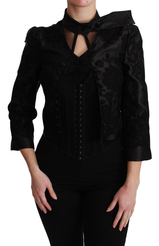 Blazer corsetto in jacquard floreale squisito Dolce &amp; Gabbana
