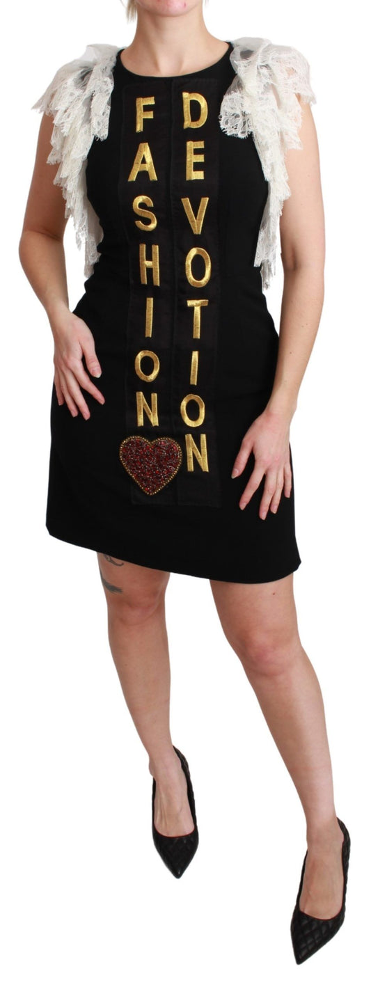Miniabito senza maniche Dolce &amp; Gabbana Chic con dettagli in pizzo