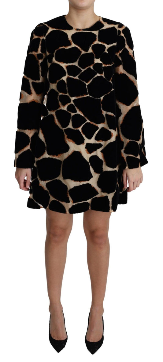Miniabito a tubino con stampa giraffa Dolce &amp; Gabbana