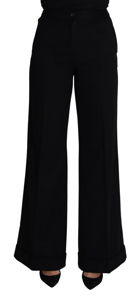 Pantaloni eleganti in cashmere a gamba larga Dolce &amp; Gabbana