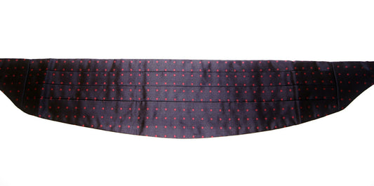 Dolce &amp; Gabbana Elegante fascia in seta nera con pois rossi