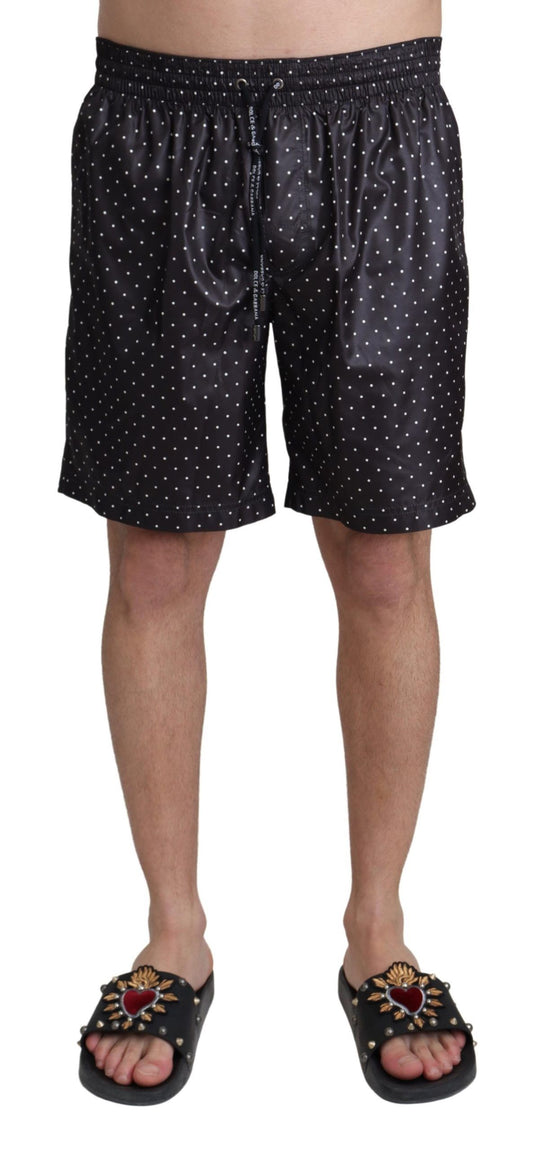 Costume da bagno da uomo Dolce &amp; Gabbana Chic Black Polka Dot