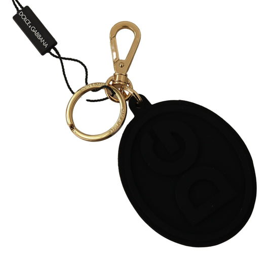 Elegante portachiavi Dolce &amp; Gabbana nero e oro