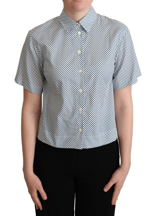 Dolce &amp; Gabbana Elegante Polo in Cotone a Pois