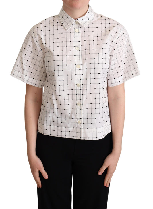 Dolce &amp; Gabbana Chic Monochrome Polo a pois