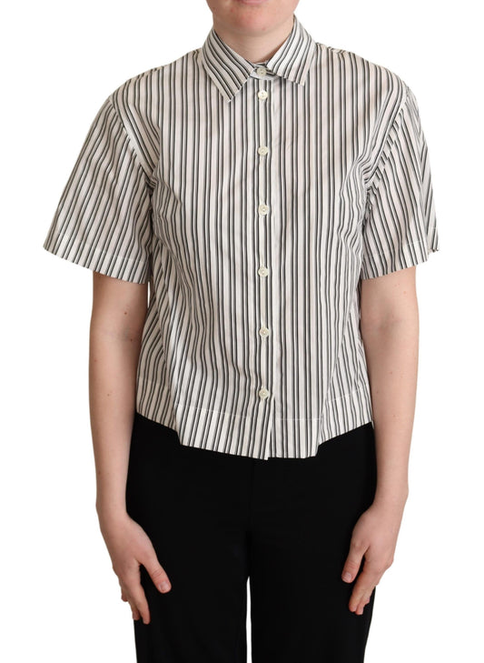 Dolce &amp; Gabbana Elegante Polo in Cotone a Righe