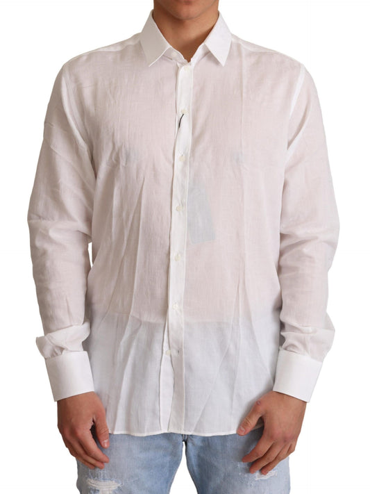 Camicia elegante slim fit con stampa floreale Martini di Dolce &amp; Gabbana