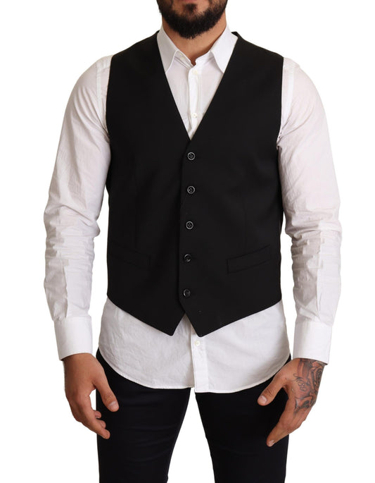 Gilet elegante nero da abito formale Dolce &amp; Gabbana