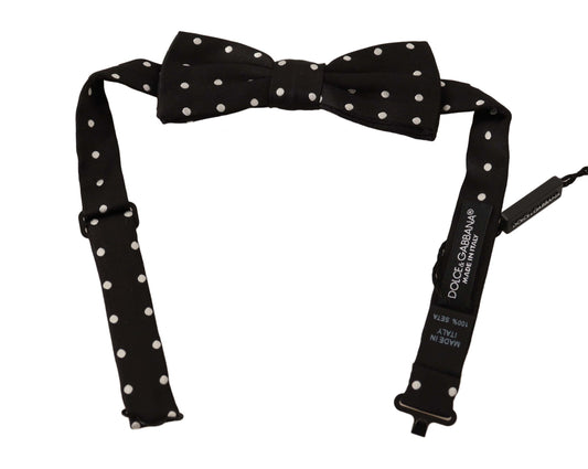 Papillon in seta a pois neri Dolce &amp; Gabbana