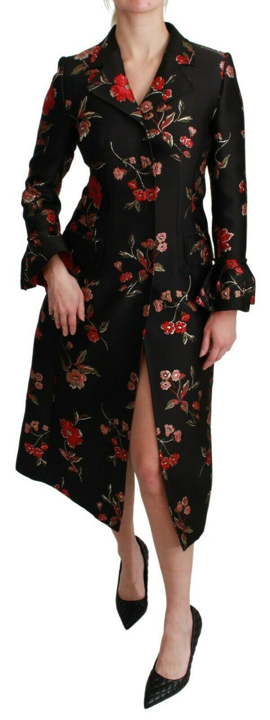 Gabardina elegante con bordado floral de Dolce &amp; Gabbana