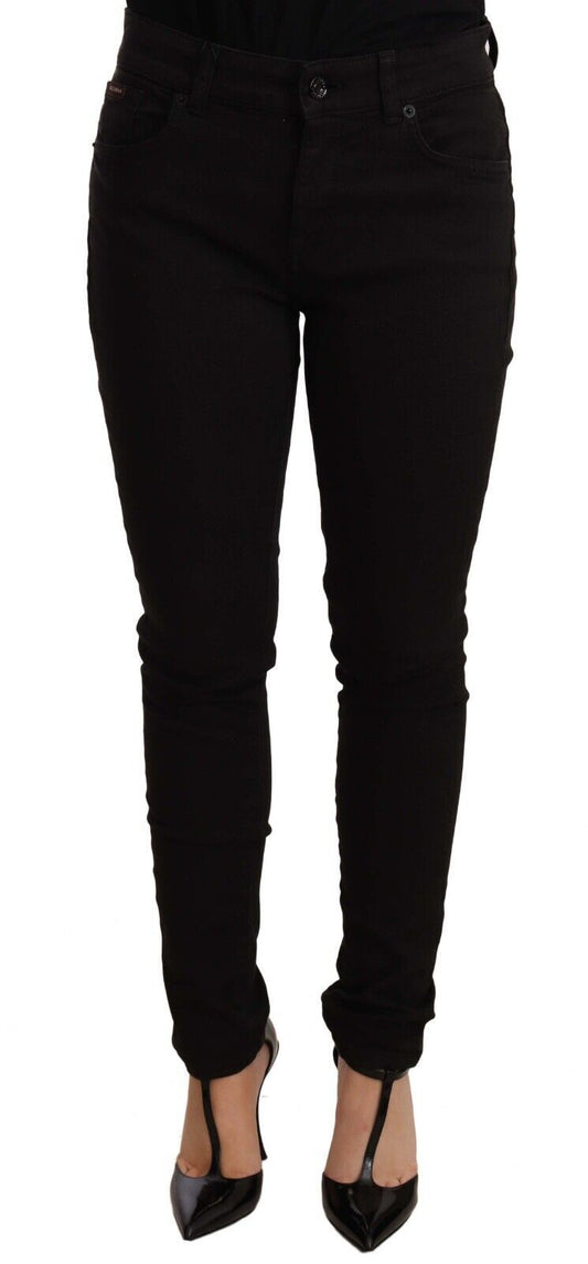 Jeans skinny a vita media neri chic di Dolce &amp; Gabbana