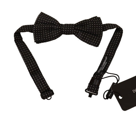 Papillon in seta con fantasia nera Dolce &amp; Gabbana