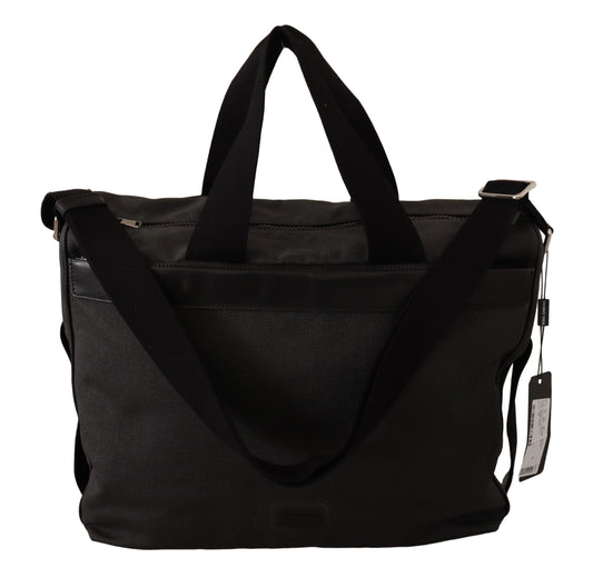 Elegante borsa a tracolla in denim e pelle da uomo Dolce &amp; Gabbana