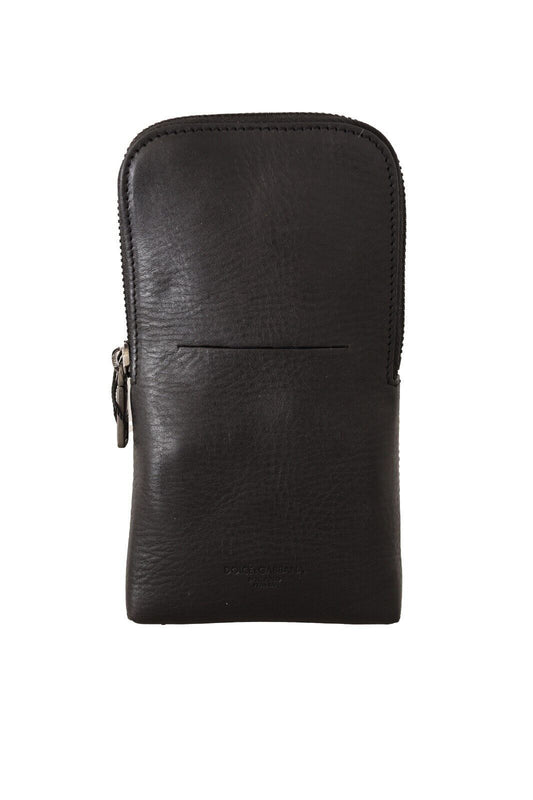 Kit multiuso Dolce &amp; Gabbana elegante in pelle nera con doppio cinturino