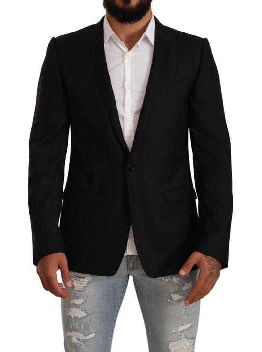Blazer in lana vergine nera esclusiva Dolce &amp; Gabbana