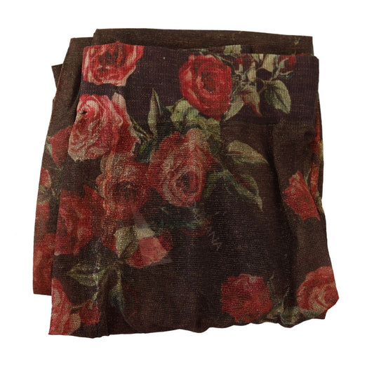 Collant in nylon con stampa floreale Dolce &amp; Gabbana