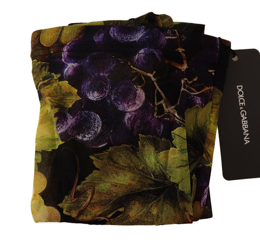 Collant in nylon con stampa elegante uva nera Dolce &amp; Gabbana