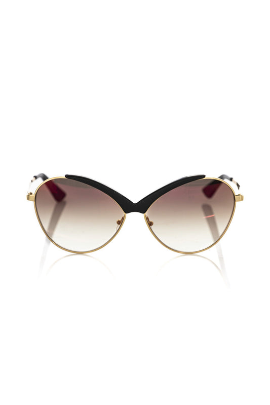 Gafas de sol Frankie Morello de fibra metálica negra para mujer