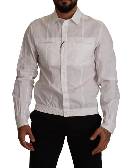 Camicia elegante in cotone bianco italiano Dolce &amp; Gabbana
