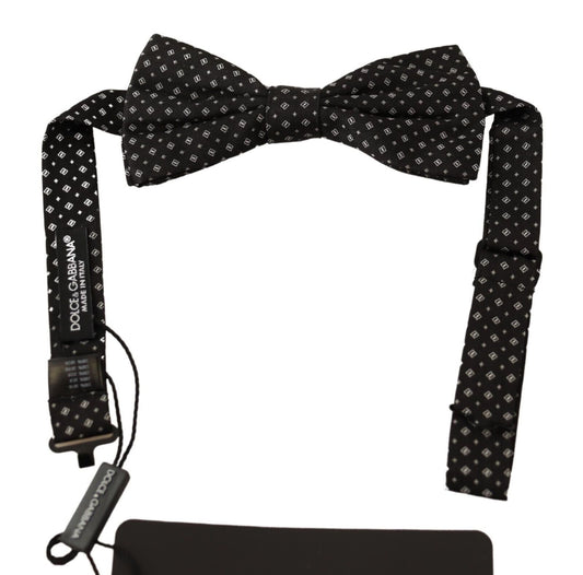 Papillon fantasia nero in seta elegante Dolce &amp; Gabbana