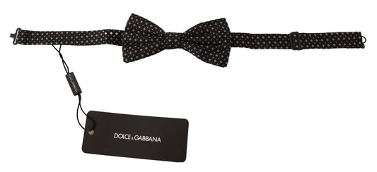 Papillon fantasia nero in seta elegante Dolce &amp; Gabbana