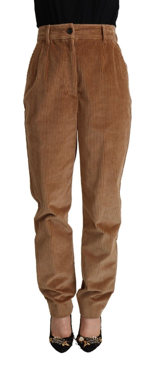 Pantaloni skinny in velluto a coste a vita alta Dolce &amp; Gabbana