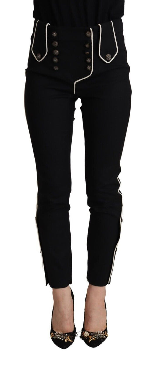 Pantaloni eleganti a vita alta slim fit di Dolce &amp; Gabbana