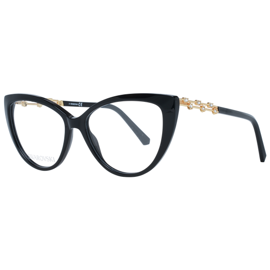 Gafas de diseño elegantes con cristales Swarovski en forma de ojo de gato en color negro