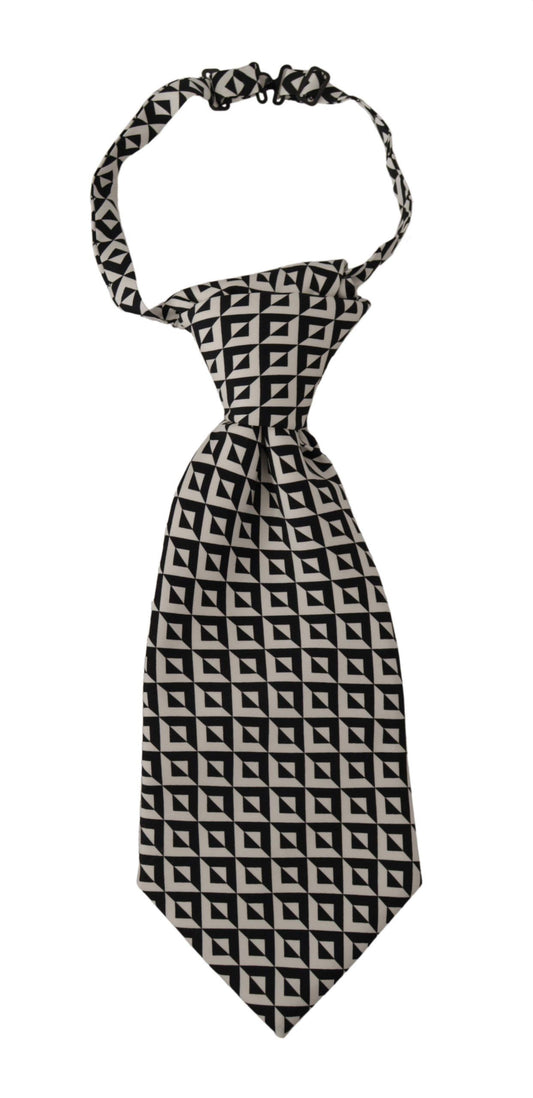 Elegante cravatta nera in seta Dolce &amp; Gabbana per l'uomo elegante